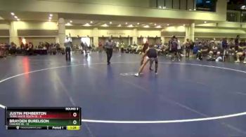 126 lbs Round 3 (10 Team) - Justin Pemberton, Terre Haute South (1) vs Brayden Burelison, Cascade HS