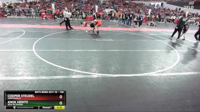 130 lbs Quarterfinal - Knox Heintz, New Richmond vs Cooper Steudel, Hortonville