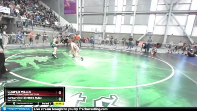 82 lbs Champ. Round 1 - Brayden Hemmelman, Wolfpack WC vs Cooper Miller, Askeo International Mat Club