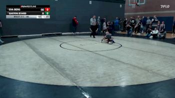 66 lbs Round 3 - Easton Byard, Kuna Klub vs Eva Berg, Grace Wrestling Club