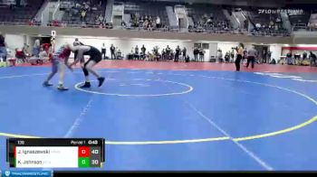 130 lbs Finals (8 Team) - Keane Johnson, Roseau vs Jace Ignaszewski, Maple River/United South Central