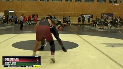 184 lbs Quarterfinal - Alex Alfonso, Victor Valley College vs Danny Cox, Palomar College