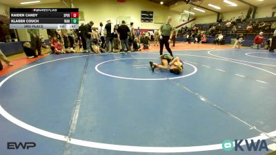 64 lbs 3rd Place - Kaiden Candy, Sperry Wrestling Club vs Klasen Couch, Vian Wrestling Club