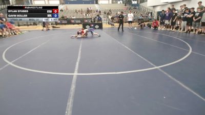 100 lbs Dylan Stubbs, Utah Gold vs Gavin Boller, Michigan Blue