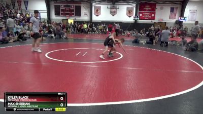 Semifinal - Kyler Black, Tomahawk Wrestling Club vs Max Sheehan, Mediapolis Youth Wrestling