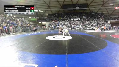 Boys 2A 150 lbs Champ. Round 2 - Roman Gumm, Rogers (Spokane) vs Brock Berger, Deer Park