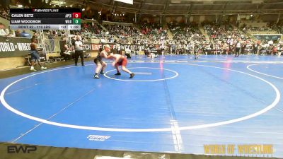 110 lbs Round Of 16 - Calen Betz, Apex vs Liam Woodson, Wildcats Wrestling