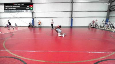 160 lbs Rr Rnd 3 - Christian Arberry, Indiana Outlaws Black vs Cole Gibbons, Micky's Maniacs White