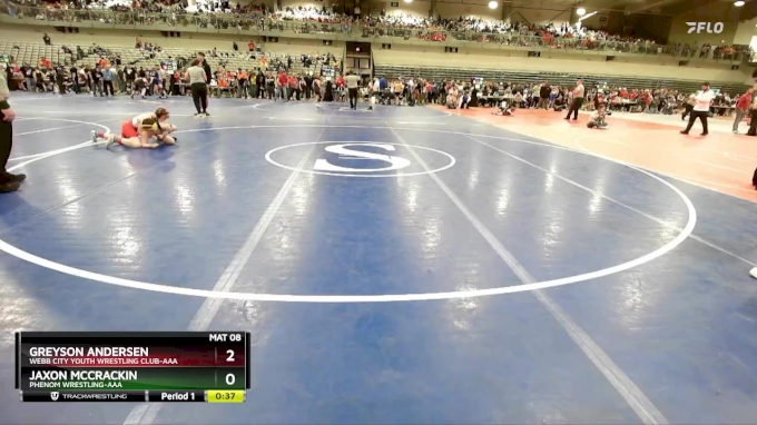 100 lbs Cons. Round 3 - Greyson Andersen, Webb City Youth Wrestling ...