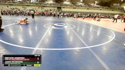 100 lbs Cons. Round 3 - Greyson Andersen, Webb City Youth Wrestling Club-AAA vs Jaxon McCrackin, Phenom Wrestling-AAA