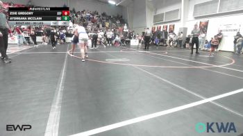 98 lbs Rr Rnd 4 - Zoie Gregory, Tulsa Blue T Panthers vs Aydreana McClain, Berryhill Wrestling Club