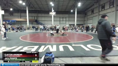 75 lbs Champ. Round 1 - Jack Francis, Southern Idaho Wrestling Club vs Clayton Andrews, All In Wrestling Academy