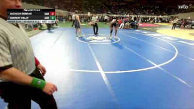 5A Boys 215 lbs Quarterfinal - Jackson Doman, Canby Boys vs Jarrett Kelly, Canby Boys