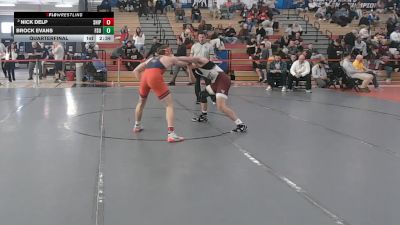 165 lbs Quarterfinal - Brock Evans, Fairmont State vs Nick Delp, Shippensburg