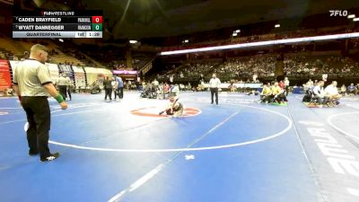 106 Class 4 lbs Quarterfinal - Wyatt Dannegger, Francis Howell North vs Caden Brayfield, Park Hill