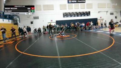 120 lbs Cons. Semi - Eli Asay, Cody Middle School vs Brody McCoid, Worland Middle School