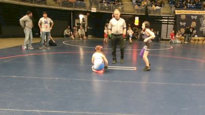 60 lbs Round Of 32 - Jozee Renninger, Mifflin County vs Natalia Myers, Reynolds