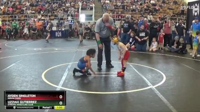 42 lbs Semifinal - Ayden Singleton, Indian Creek vs Uzziah Gutierrez, Streaks Wrestling Club