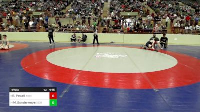 125 lbs Round Of 16 - Braydon Powell, Rockmart Takedown Club vs Maddox Sundermeyer, Georgia