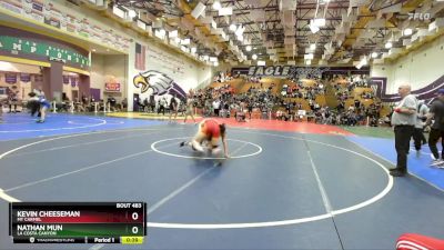 157 Boys Cons. Round 4 - Nathan Mun, La Costa Canyon vs Kevin Cheeseman, Mt Carmel