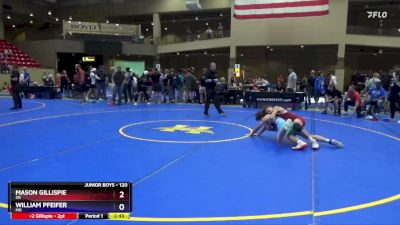 120 lbs Cons. Round 4 - Mason Gillispie, OK vs William Pfeifer, MO