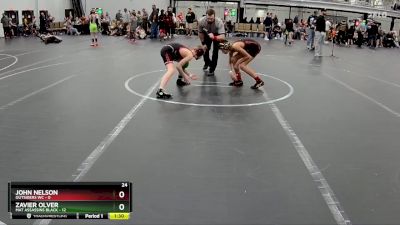 88 lbs Semis (4 Team) - John Nelson, Outsiders WC vs Zavier Olver, Mat Assassins Black