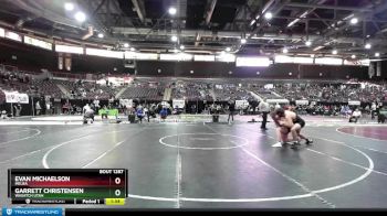 220 lbs Champ. Round 3 - Evan Michaelson, Melba vs Garrett Christensen, Wasatch Utah