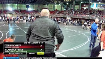 75 lbs Cons. Round 2 - Torin Schmitt, IRONMAN WRESTLING vs Slade Bustillos, Chase County Wrestling Club