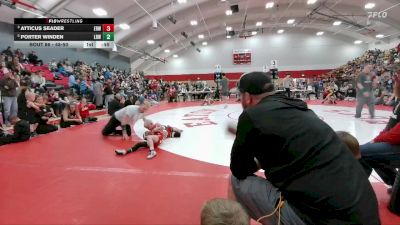 48-50 lbs Round 3 - Atticus Seader, Eaton Reds WC vs Porter Winden, Lil Rebels WC