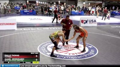 160 lbs Cons. Round 5 - Daniel Armendarez, Selma High School Wrestling vs Diallo Thomas, California