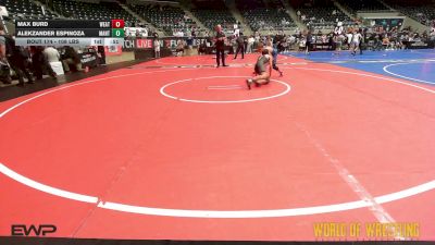108 lbs Consolation - Max Burd, Weatherford Youth Wrestling vs Alekzander Espinoza, MANTANONA-TC