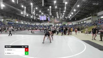 144 lbs Quarterfinal - Xzavier Salazar, NM Bad Boyz vs Zach Aldaz, East