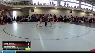 92 lbs Cons. Round 5 - Mason Barnard, Rhyno Academy Of Wrestling vs Jaxon Wright, Team Jeff Wrestling Club