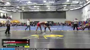 197 lbs Quarterfinal - Nicholas Casad, Wabash vs Donald Moses III, Adrian