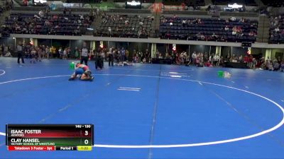 130 lbs Round 3 - Isaac Foster, Aviators vs Clay Hansel, Victory School Of Wrestling