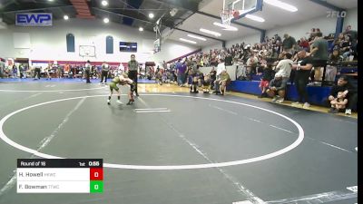 37 lbs Round Of 16 - Henry Howell, Henryetta Knights Wrestling Club vs Finlee Bowman, Team Tulsa Wrestling Club