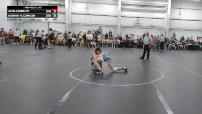 120 lbs Round 5 (8 Team) - Alen Gaudenzi, CTWHALE Blue vs Kodryk Flickinger, CTWHALE Green