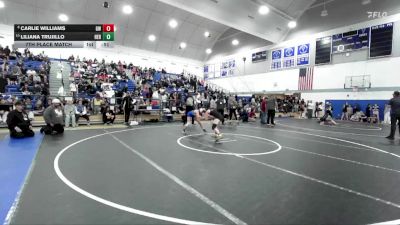 110 lbs 7th Place Match - Liliana Trujillo, Heritage vs Carlie Williams, Golden West