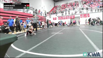 49 lbs Consi Of 16 #1 - Austin Galaviz, Tuttle Wrestling vs Briggs Cole, Weatherford Youth Wrestling