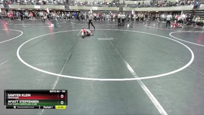 55 lbs Cons. Round 3 - Wyatt Steffensen, Flat Earth Wrestling Club vs Sawyer Klein, Wisconsin