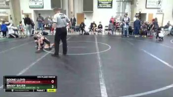 44 lbs 5th Place Match - Boone Lloyd, Smith Mountain Lake Wrestling Club vs Brody Bauer, Smith Mountain Lake Wrestling