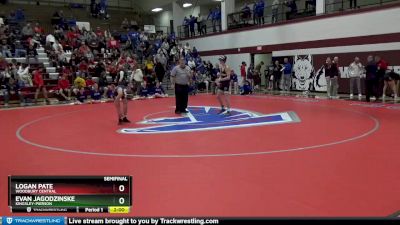 106 lbs Semifinal - Logan Pate, Woodbury Central vs Evan Jagodzinske, Kingsley-Pierson