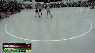 110 lbs Cons. Round 3 - Jayden Jones, Nebraska Wrestling Academy vs Cora Bighley, Victory School Of Wrestling