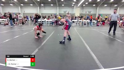 130 lbs Semifinal - Raymond Poirier, Virginia Patriots vs Dennis Barker, Hanover Hawkeye