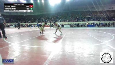 143 lbs Round Of 32 - Keylee Harvey, Cache vs Corey Harris, Union Girls JH