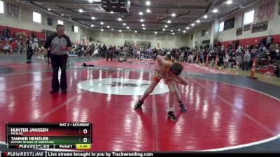 100 lbs Cons. Semi - Tanner Henzler, Victory School Of Wrestling vs Hunter Janssen, MN Elite