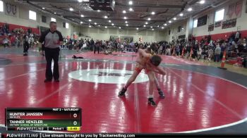 100 lbs Cons. Semi - Tanner Henzler, Victory School Of Wrestling vs Hunter Janssen, MN Elite