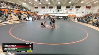 126 lbs Round 2 - Garrett Lennon, Powell Middle School vs Chase Johnson, Lander Middle School