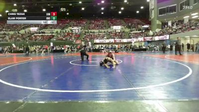 90 lbs Cons. Round 2 - Elam Porter, Hardin Wrestling Club vs Chris Tezak, Lockwood Wrestling Club