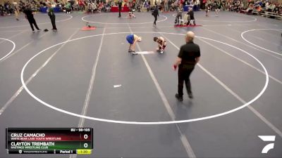 98-105 lbs Round 2 - Cruz Camacho, White Bear Lake Youth Wrestling vs Clayton Trembath, Hastings Wrestling Club